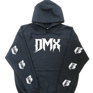 DMX Hoodie Ruff Ryders Sleeves Black (White Print)